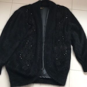 Beautiful black angora jacket.